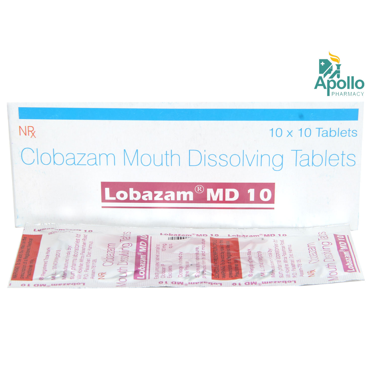 Lobazam MD 10 Tablet 10's, Pack of 10 TABLETS Lobazam MD 10 Tablet 10's, Pack of 10 TABLETS