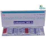 Lobazam MD 5 Tablet 10's, Pack of 10 TABLETS