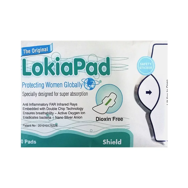 Lokiapad Protecting Women Sanitary Pads, 10 Count, Pack of 1
