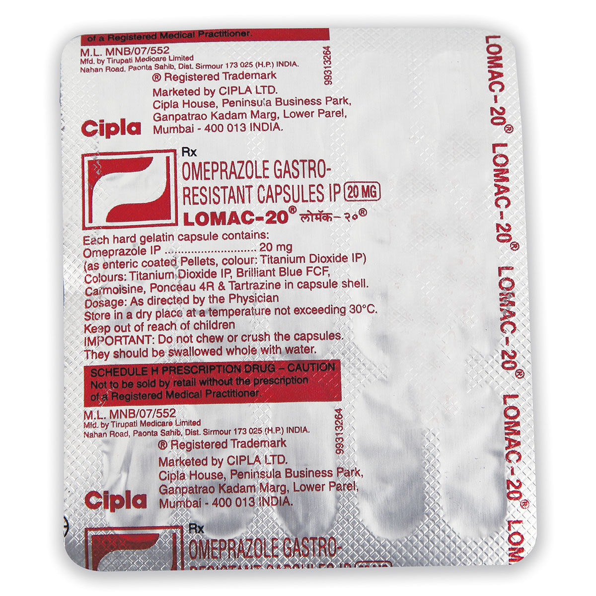 Buy Lomac 20 mg Capsule 15's Online