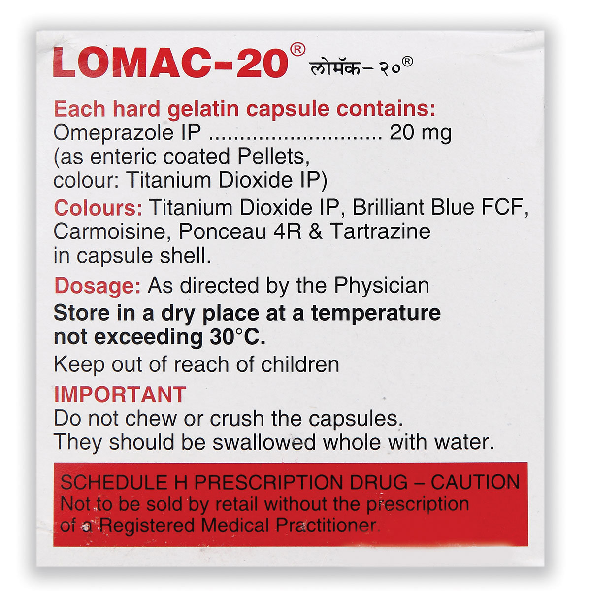 Lomac 20 mg Capsule 15's, Pack of 15 CapsuleS Lomac 20 mg Capsule 15's, Pack of 15 CapsuleS