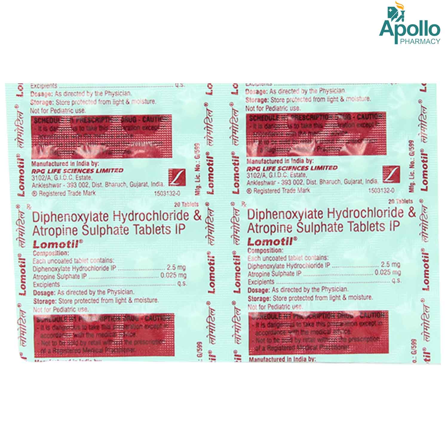 Lomotil Tablet 20's Price, Uses, Side Effects, Composition Apollo