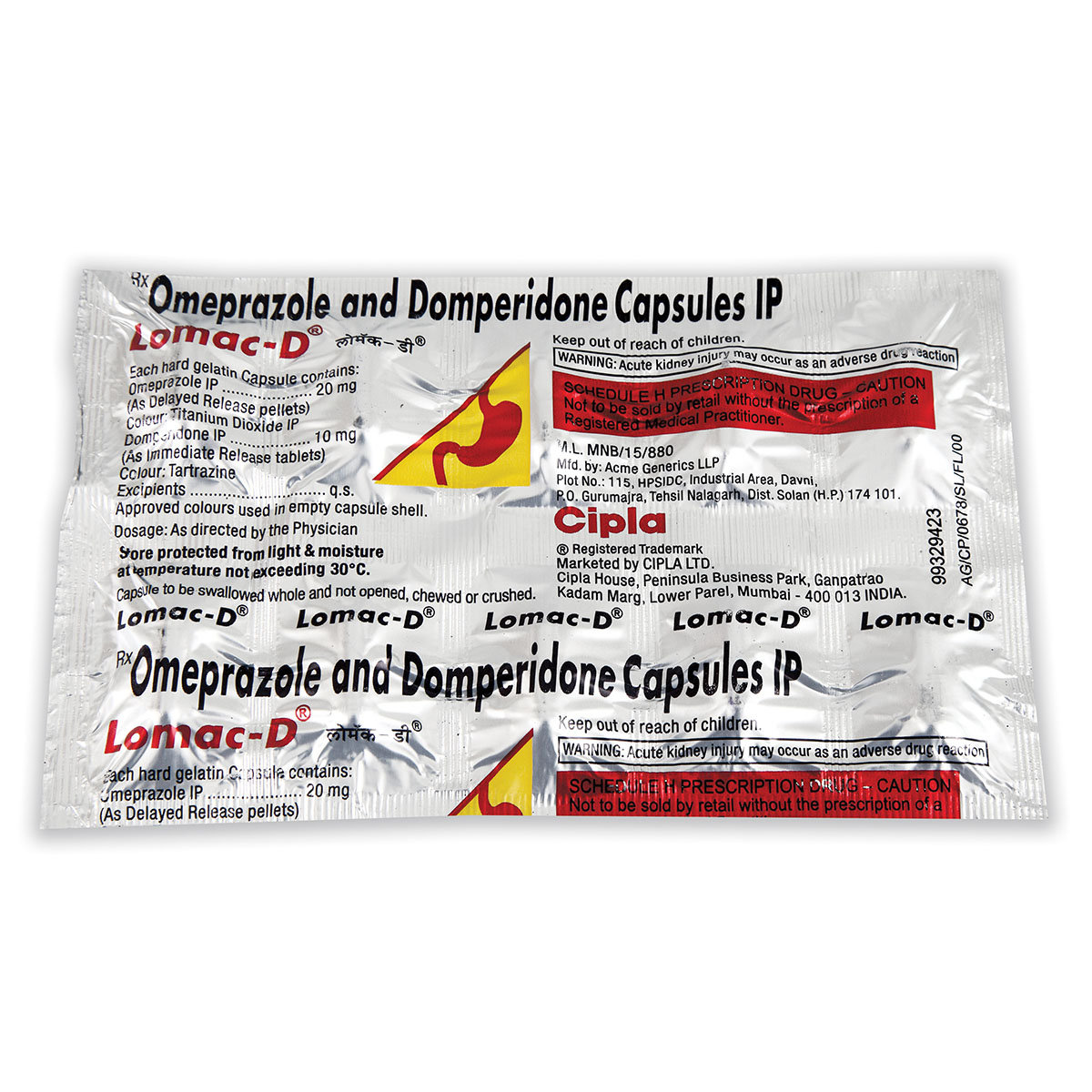 Lomac-D Capsule 10's, Pack of 10 IndiaS Lomac-D Capsule 10's, Pack of 10 IndiaS