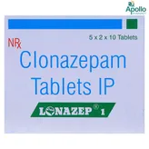 Lonazep 1 Tablet 10's, Pack of 10 TABLETS