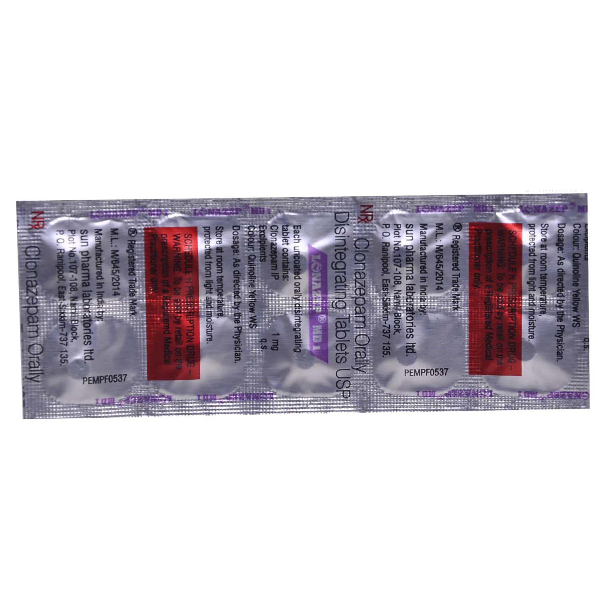 Lonazep MD 1 Tablet 10's, Pack of 10 TABLETS Lonazep MD 1 Tablet 10's, Pack of 10 TABLETS