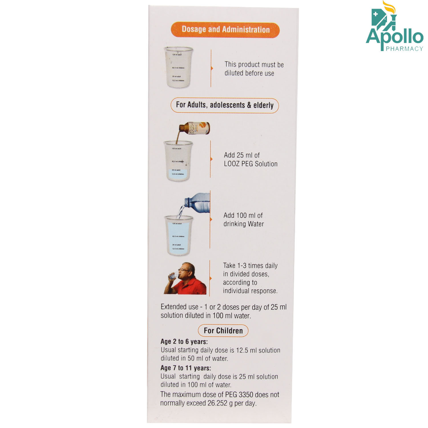 Looz Peg Orange Oral Solution 200 ml, Pack of 1 Looz Peg Orange Oral Solution 200 ml, Pack of 1