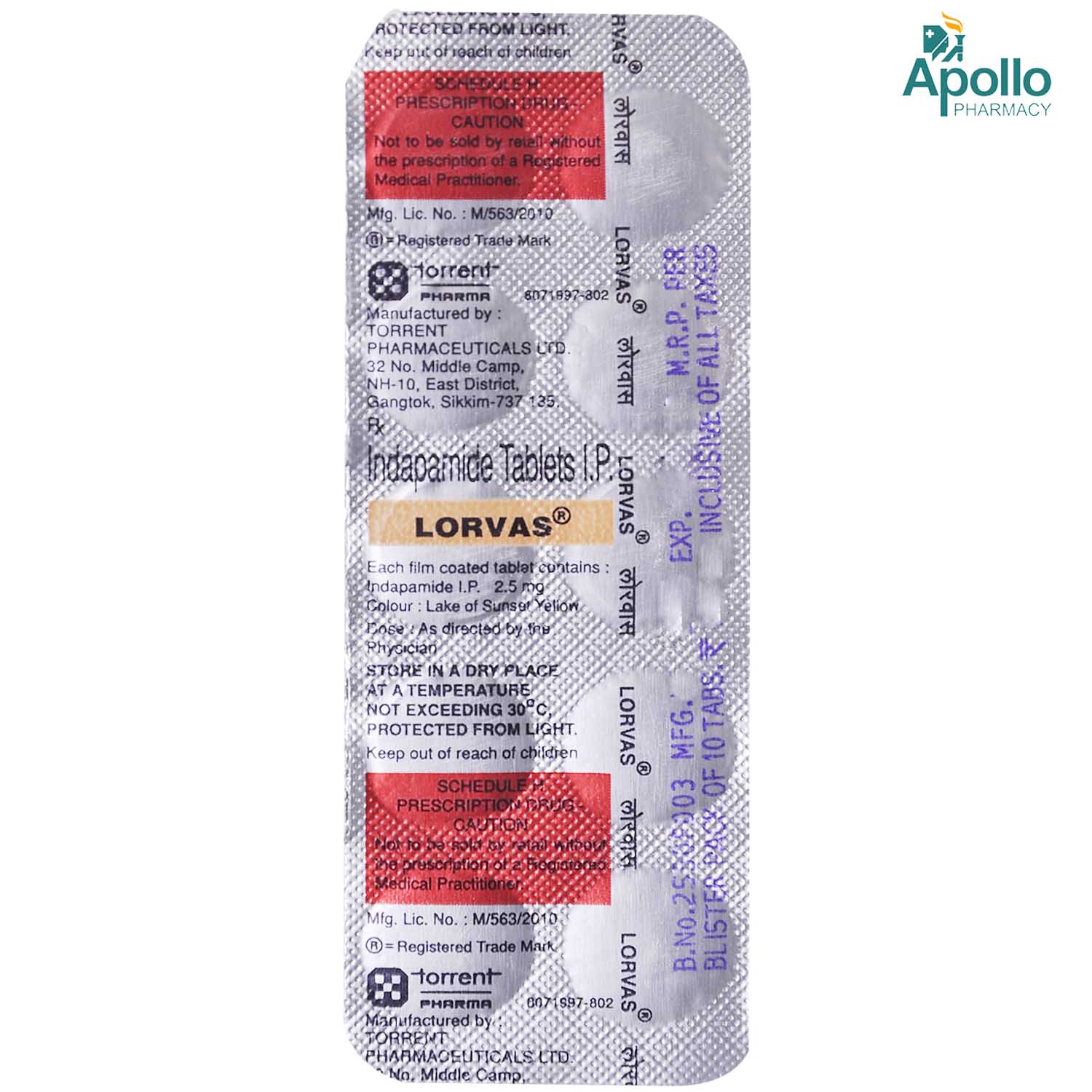 Lorvas Tablet 10's, Pack of 10 TABLETS Lorvas Tablet 10's, Pack of 10 TABLETS