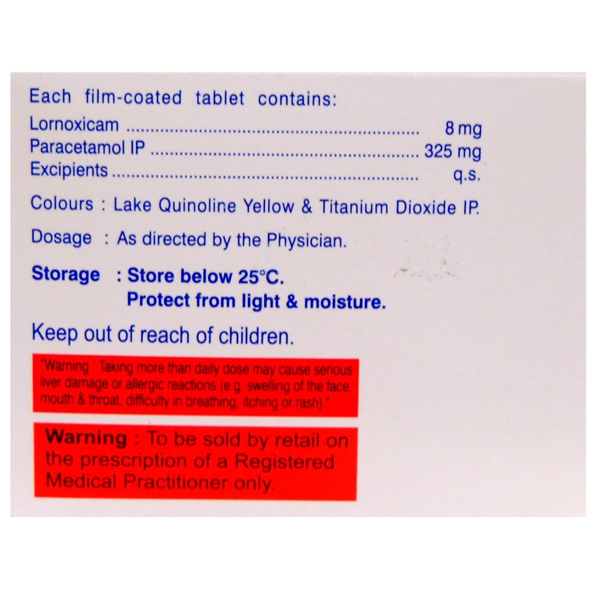 Lornoxi P Tablet 10's, Pack of 10 TabletS Lornoxi P Tablet 10's, Pack of 10 TabletS