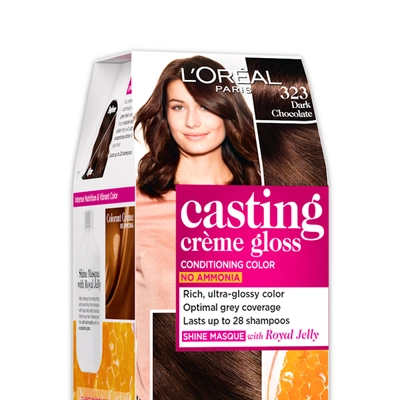 Loreal Paris Casting Creme Gloss Shade - Dark Chocolate (323) Hair Color, 1 Kit, Pack of 1