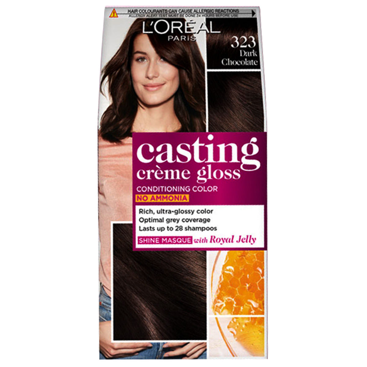 Buy Loreal Paris Casting Creme Gloss Shade - Dark Chocolate (323) Hair ...