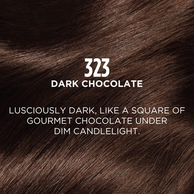 Loreal Paris Casting Creme Gloss Shade - Dark Chocolate (323) Hair Color, 1 Kit, Pack of 1