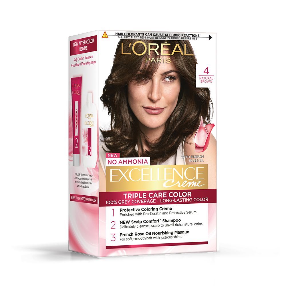 LOreal Paris Excellence Light Brown Creme Hair Color 1 Kit Price Uses  Side Effects Composition  Apollo Pharmacy