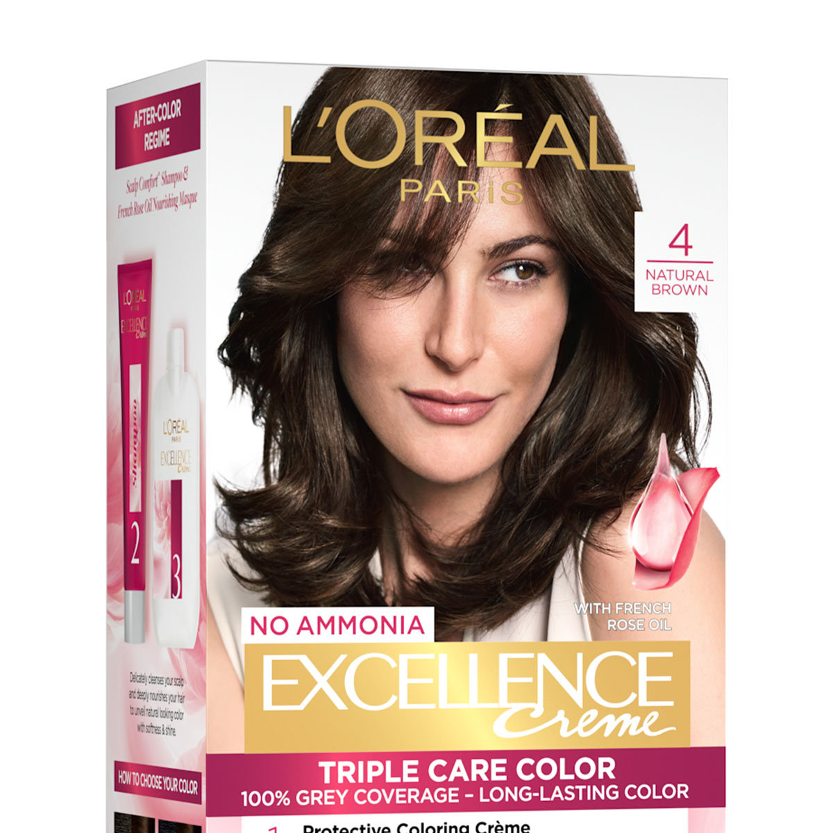 L'Oreal Paris Excellence 4 Natural Brown Creme Hair Color, 1 Kit, Pack of 1 L'Oreal Paris Excellence 4 Natural Brown Creme Hair Color, 1 Kit, Pack of 1