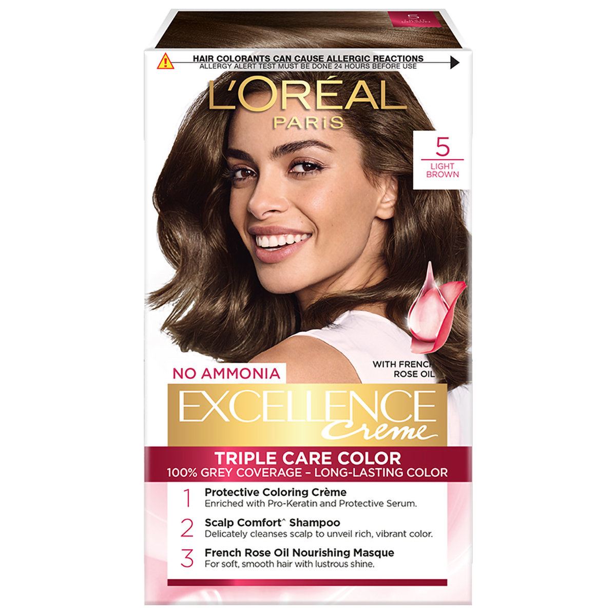 L'Oreal Paris Excellence Light Brown Creme Hair Color, 1 Kit, Pack of 1 L'Oreal Paris Excellence Light Brown Creme Hair Color, 1 Kit, Pack of 1