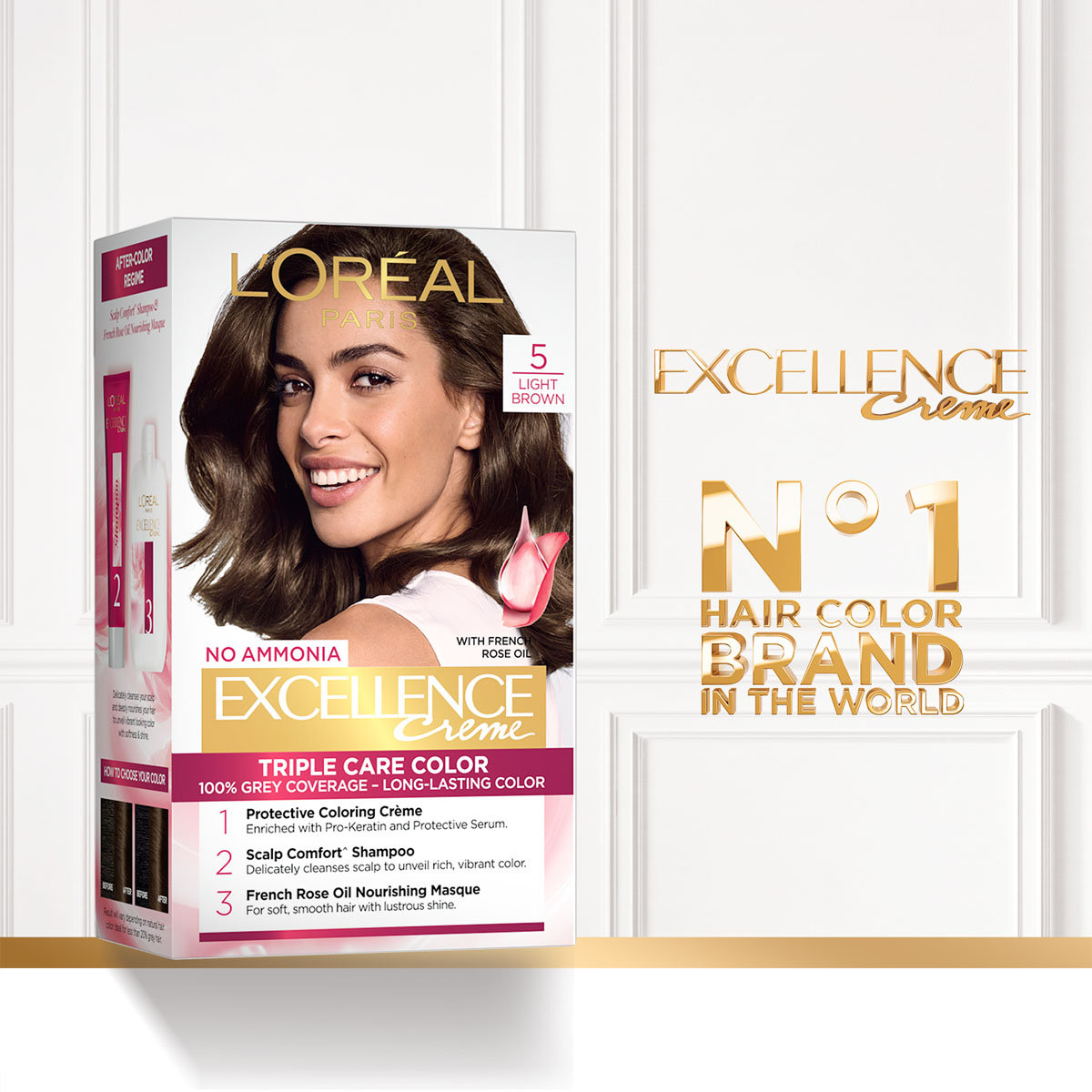 L'Oreal Paris Excellence Light Brown Creme Hair Color, 1 Kit, Pack of 1 L'Oreal Paris Excellence Light Brown Creme Hair Color, 1 Kit, Pack of 1