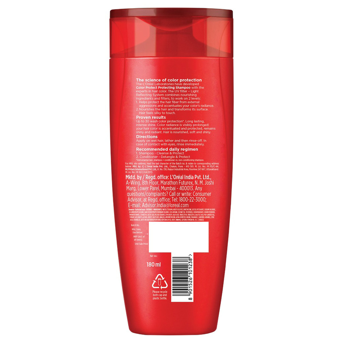 L'Oreal Paris Color Protect Shampoo, 180 ml, Pack of 1 L'Oreal Paris Color Protect Shampoo, 180 ml, Pack of 1