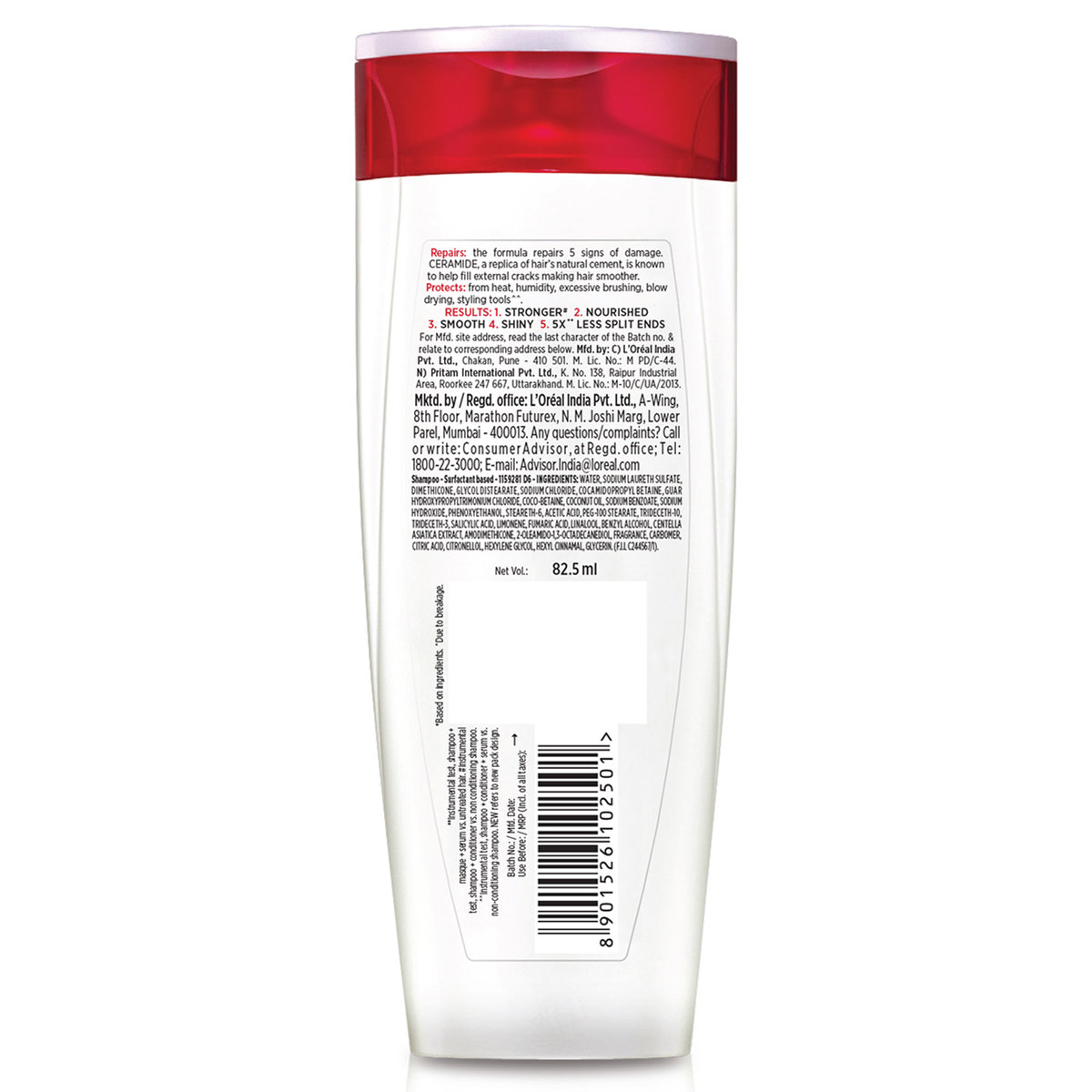 L'Oreal Paris Total Repair 5 Shampoo, 82.5 ml, Pack of 1 L'Oreal Paris Total Repair 5 Shampoo, 82.5 ml, Pack of 1