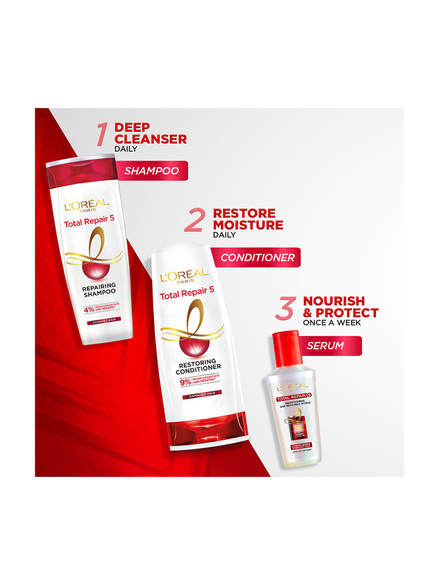 L'Oreal Paris Total Repair 5 Shampoo, 82.5 ml, Pack of 1 L'Oreal Paris Total Repair 5 Shampoo, 82.5 ml, Pack of 1