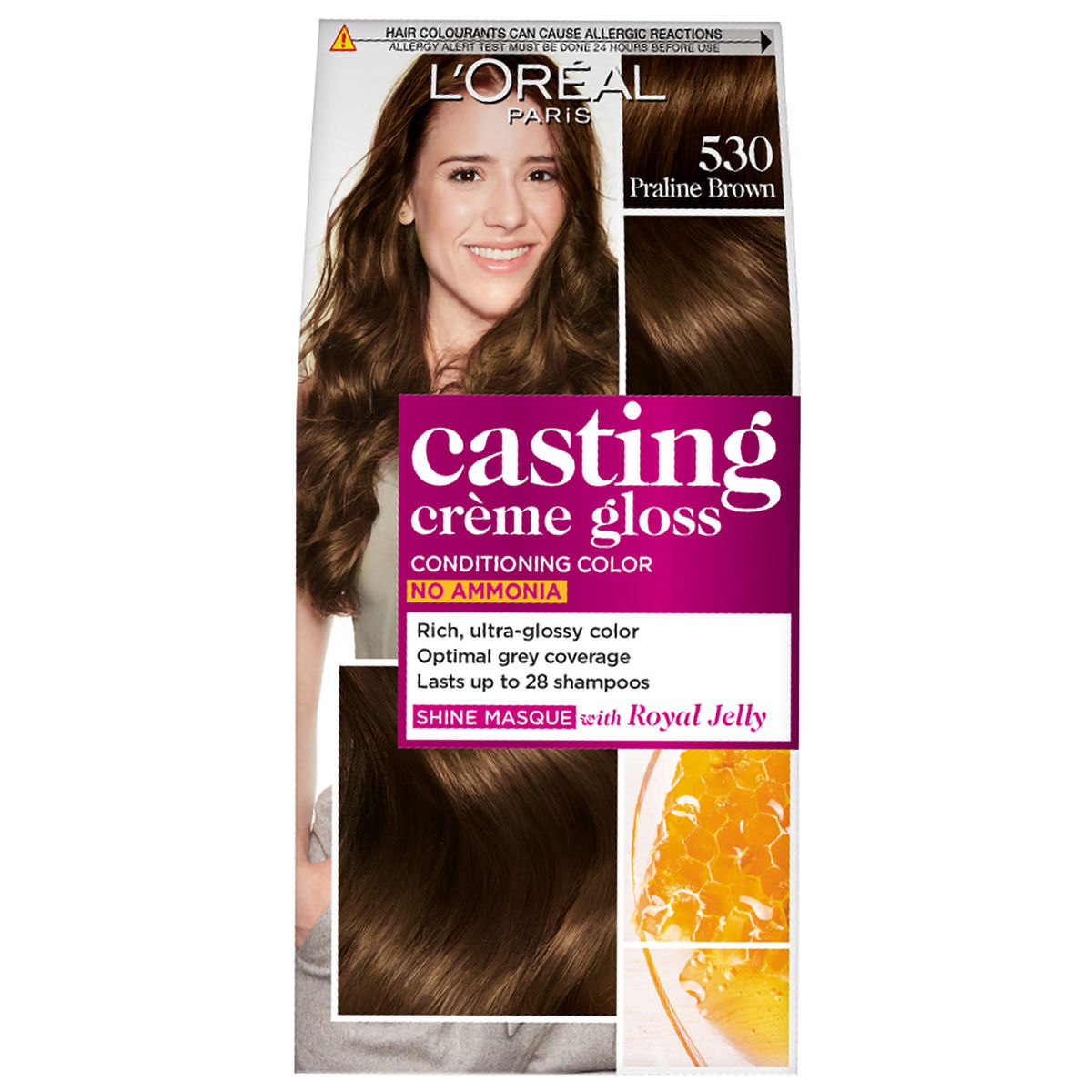 Buy L'Oreal Paris Casting Creme Gloss Hair Color, 530 Praline Brown, 1 ...