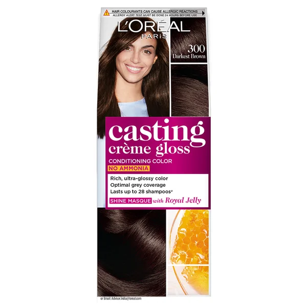 L'Oreal Paris Casting Crème Gloss Darkest Brown Hair Color, 1 Kit, Pack of 1