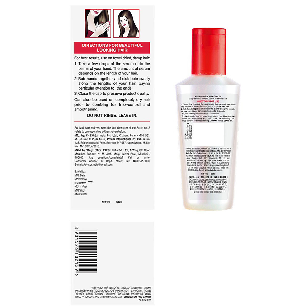 Loreal Total Repair Serum, 80 ml, Pack of 1 Loreal Total Repair Serum, 80 ml, Pack of 1