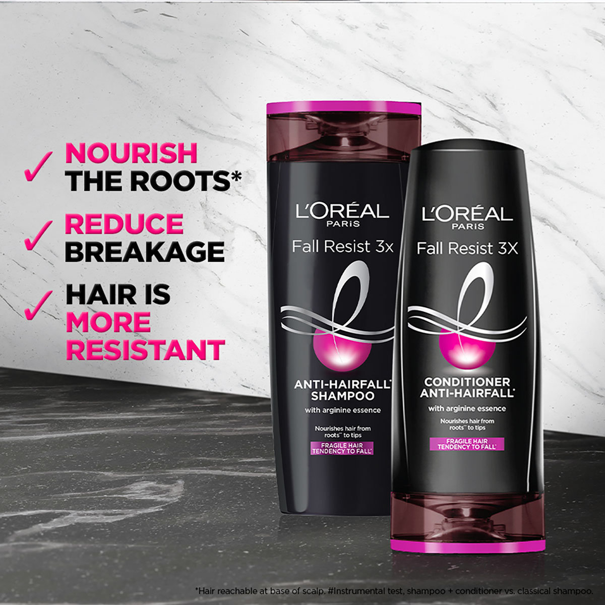 L'Oreal Paris Fall Resist 3X Anti-Hairfall Conditioner, 180 ml, Pack of 1 L'Oreal Paris Fall Resist 3X Anti-Hairfall Conditioner, 180 ml, Pack of 1