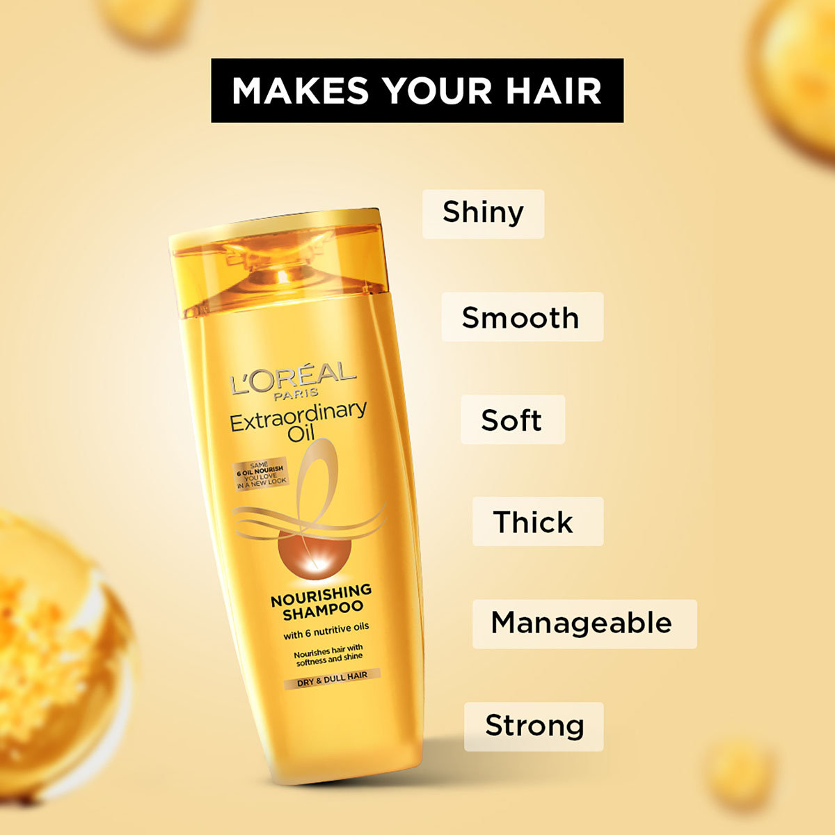 L'Oreal Paris 6 Oil Nourish Shampoo, 192.5ml, Pack of 1 L'Oreal Paris 6 Oil Nourish Shampoo, 192.5ml, Pack of 1