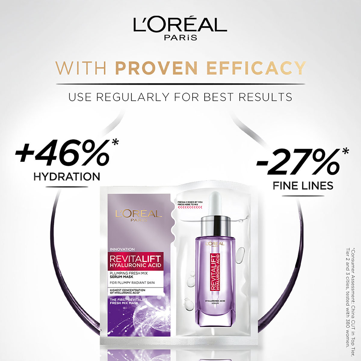 Loreal Paris Revitalift Hyaluronic Acid Plumping Fresh Mix Serum Mask 33 gm | Hyaluronic Acid | Instant Skin Hydration | For Plumpy Radiant Skin, Pack of 1 Loreal Paris Revitalift Hyaluronic Acid Plumping Fresh Mix Serum Mask 33 gm | Hyaluronic Acid | Instant Skin Hydration | For Plumpy Radiant Skin, Pack of 1