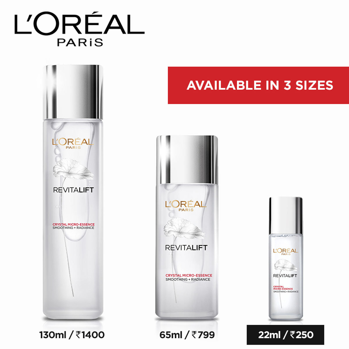 L'Oreal Paris Revitalift Crystl Micro-Essence 22 ml | Salicylic Acid & Centella Asiatica | For Bright & Crystal Clear Skin | Ultra Lightweight | Non Sticky, Pack of 1 L'Oreal Paris Revitalift Crystl Micro-Essence 22 ml | Salicylic Acid & Centella Asiatica | For Bright & Crystal Clear Skin | Ultra Lightweight | Non Sticky, Pack of 1