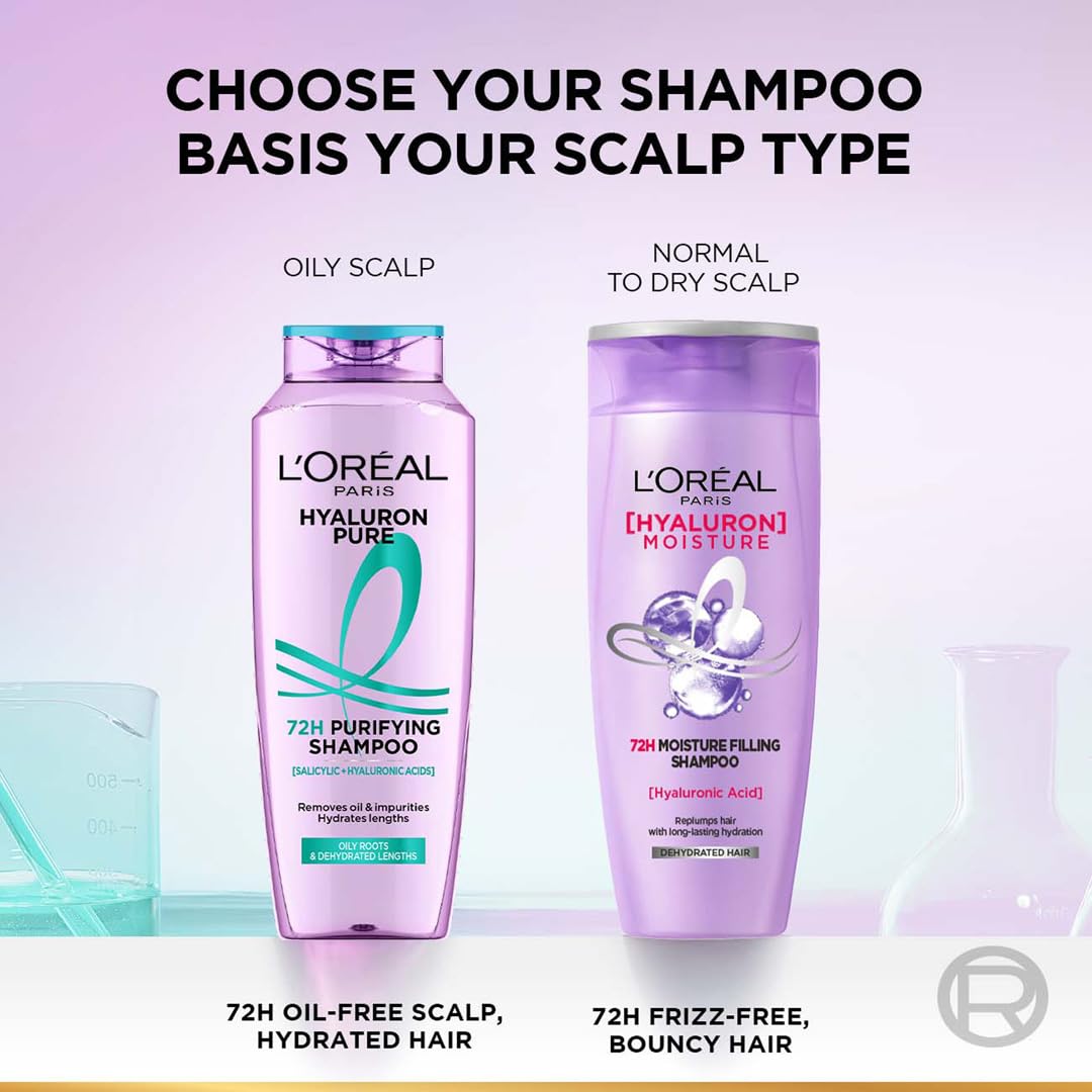 Loreal Paris Hyaluron Pure Shampoo, 200 ml, Pack of 1 Loreal Paris Hyaluron Pure Shampoo, 200 ml, Pack of 1