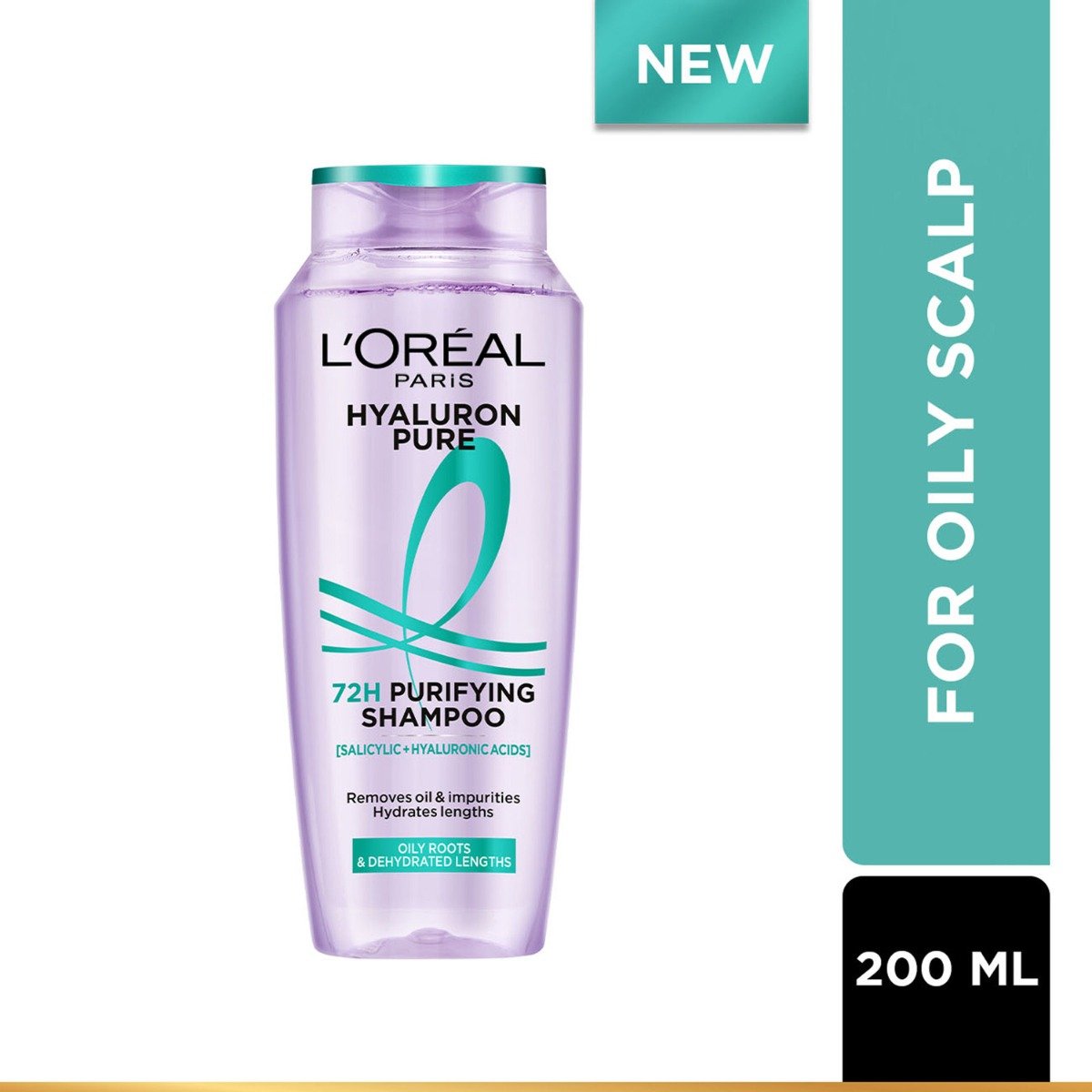 Loreal Paris Hyaluron Pure Shampoo, 200 ml, Pack of 1 Loreal Paris Hyaluron Pure Shampoo, 200 ml, Pack of 1
