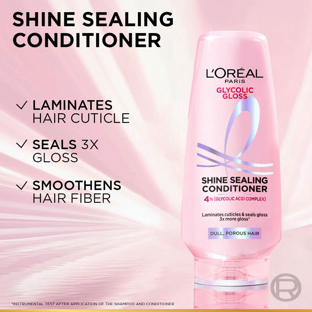 L'Oreal Paris Glycolic Gloss Shine Sealing Conditioner, 175 ml, Pack of 1 L'Oreal Paris Glycolic Gloss Shine Sealing Conditioner, 175 ml, Pack of 1