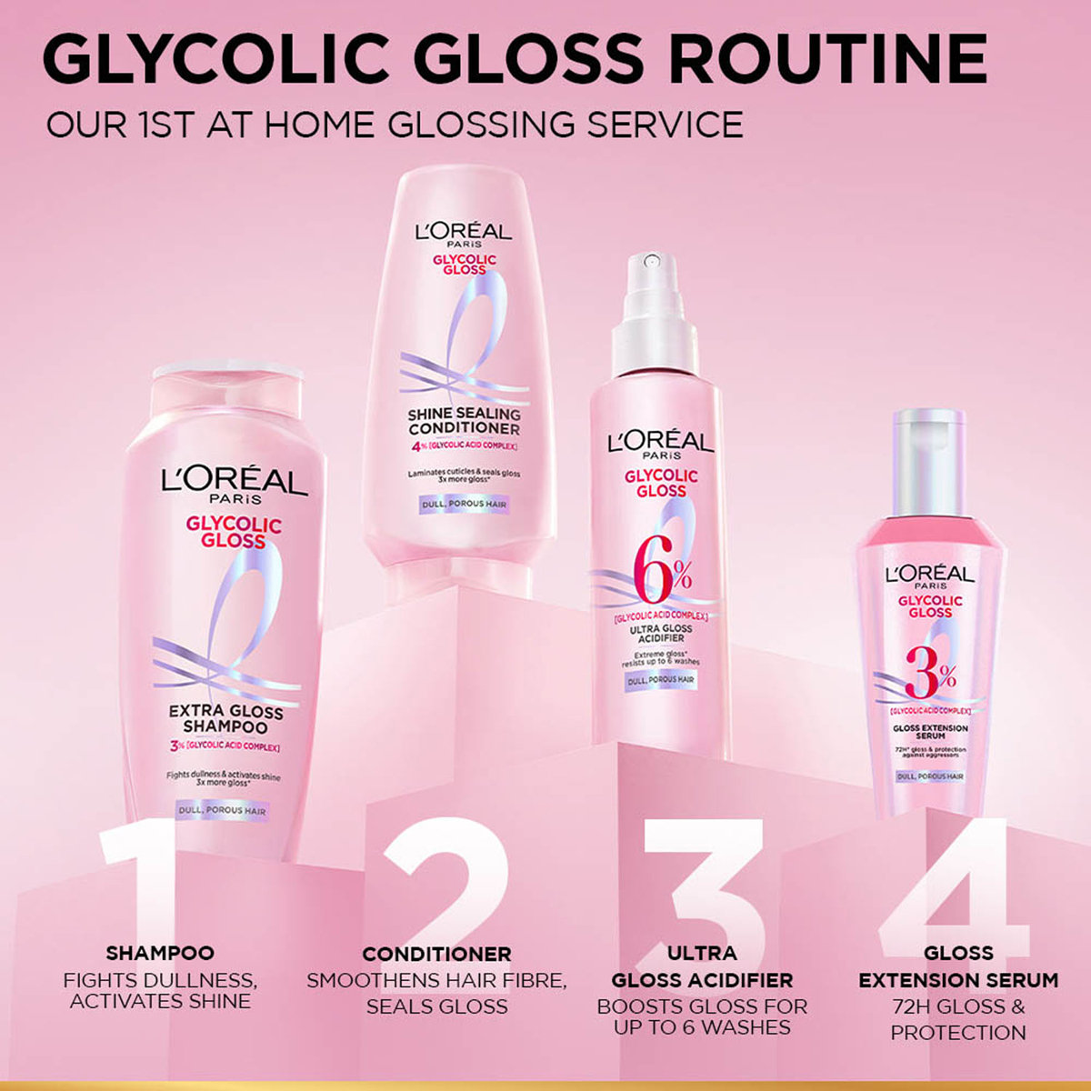 L'Oreal Paris Glycolic Gloss Shine Sealing Conditioner, 175 ml, Pack of 1 L'Oreal Paris Glycolic Gloss Shine Sealing Conditioner, 175 ml, Pack of 1