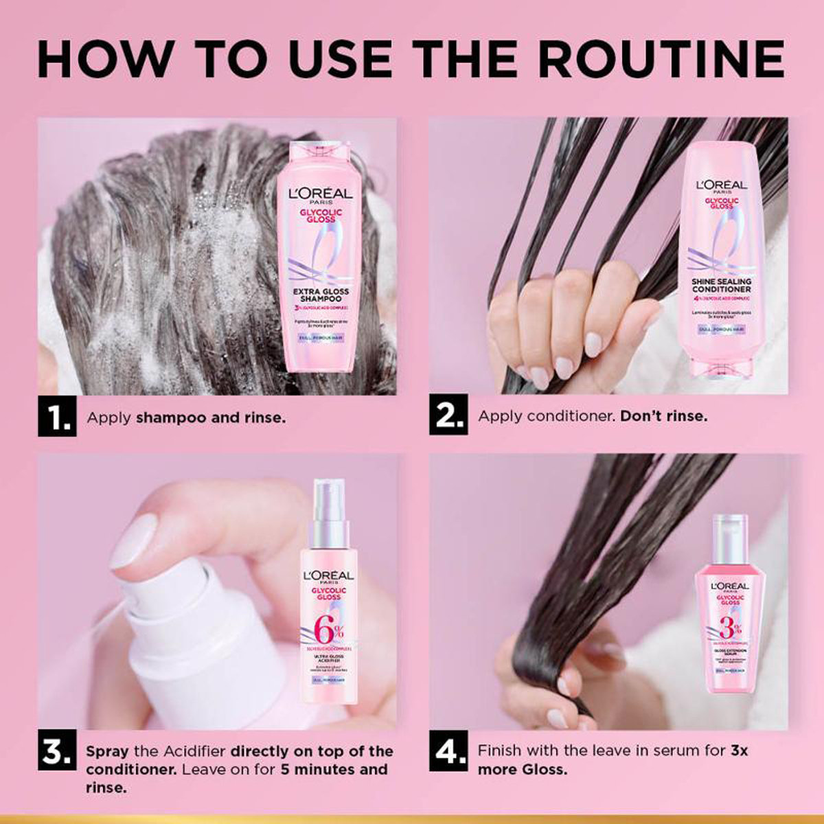 L'Oreal Paris Glycolic Gloss Shine Sealing Conditioner, 70 ml, Pack of 1 L'Oreal Paris Glycolic Gloss Shine Sealing Conditioner, 70 ml, Pack of 1