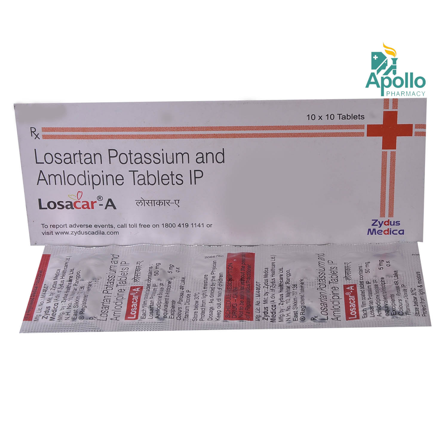 Losacar A Tablet 10's, Pack of 10 TABLETS Losacar A Tablet 10's, Pack of 10 TABLETS