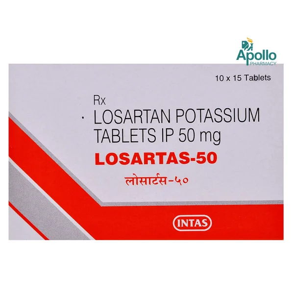 Losartas-50 Tablet 15's, Pack of 15 TABLETS