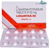 Losartas-50 Tablet 15's, Pack of 15 TABLETS