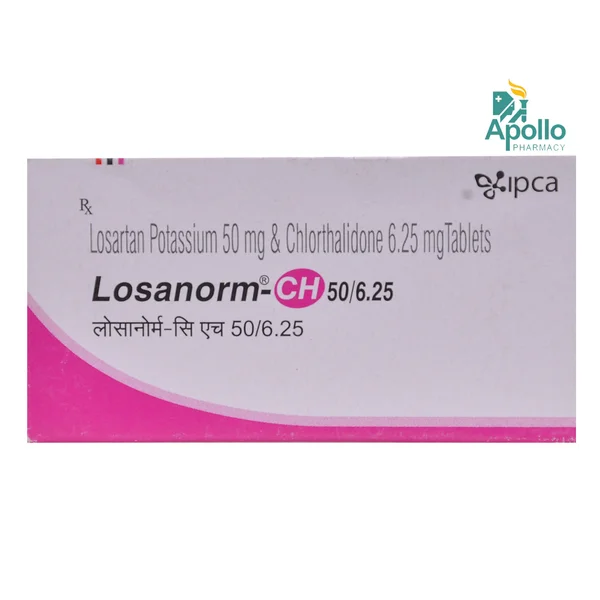 Losanorm-CH 50 mg/6.25 mg Tablet 10's