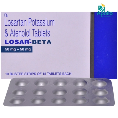 Losar-Beta Tablet 15's, Pack of 15 TABLETS