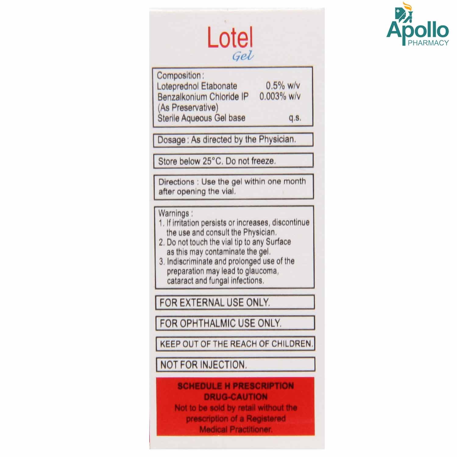 Lotel Eye Gel 5 ml, Pack of 1 EYE GEL Lotel Eye Gel 5 ml, Pack of 1 EYE GEL