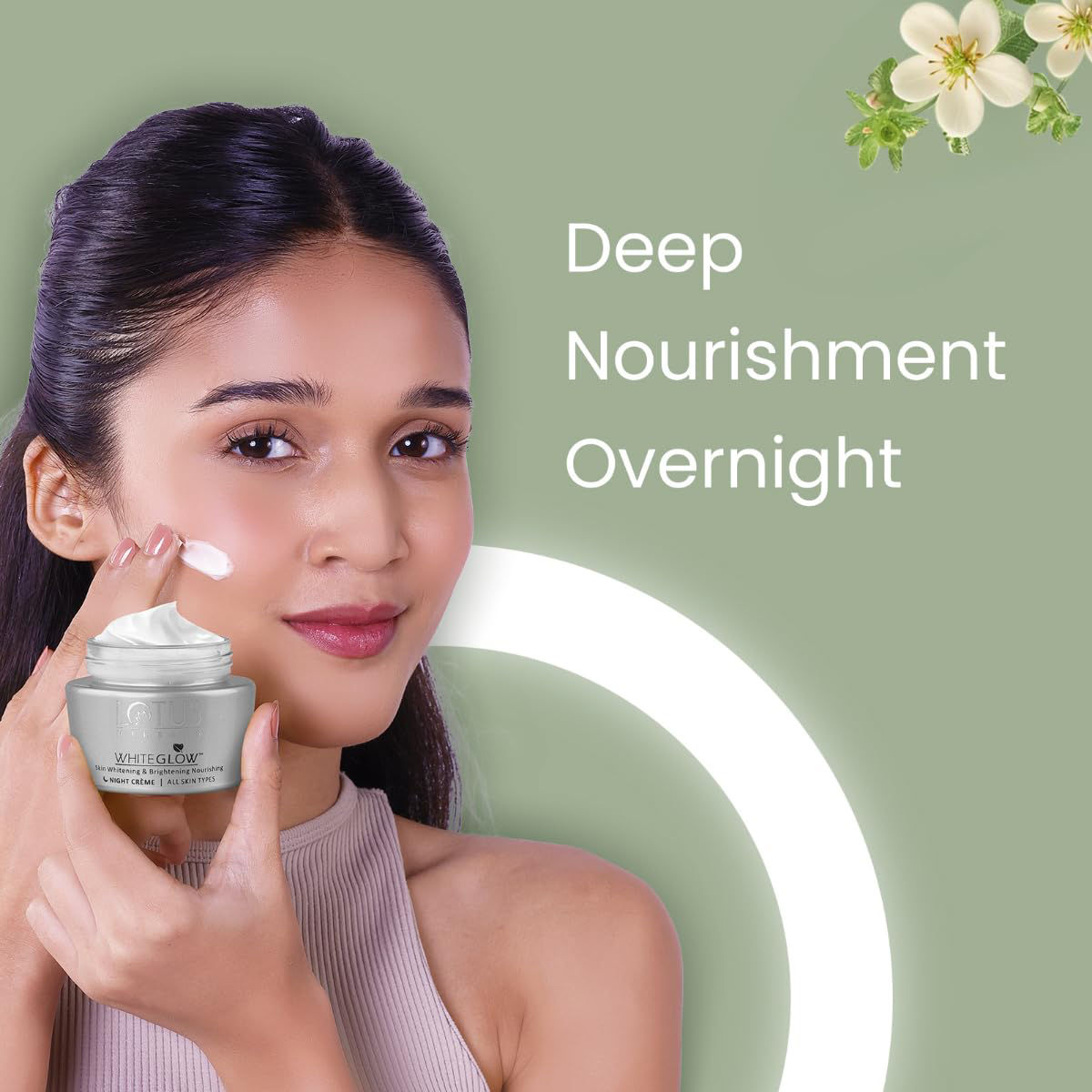 Lotus Herbals White Glow Night Creme 60 gm | Mulberry Extract, Grape Extract, Saxifraga Extracts & Milk Enzymes | Deep Nourishment | For All Skin Type, Pack of 1 Lotus Herbals White Glow Night Creme 60 gm | Mulberry Extract, Grape Extract, Saxifraga Extracts & Milk Enzymes | Deep Nourishment | For All Skin Type, Pack of 1