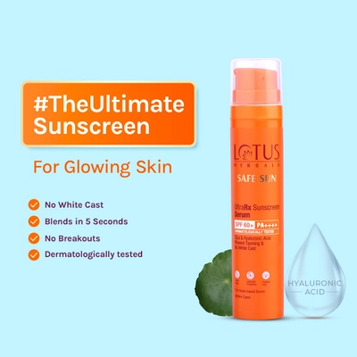 Lotus Safesun UltraRX SPF 60+ PA++++ Sunscreen Serum, 50 ml, Pack of 1