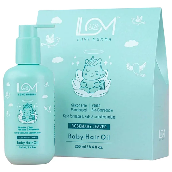 Love Momma Rosemary Leaved Baby Hair Oil, 250 ml, Pack of 1