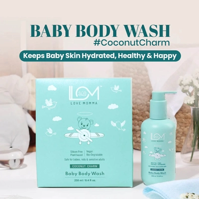 Love Momma Coconut Charm Baby Body Wash, 250 ml, Pack of 1