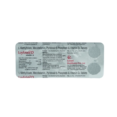 Loyfolate D Tablet 10's, Pack of 10 TabletS