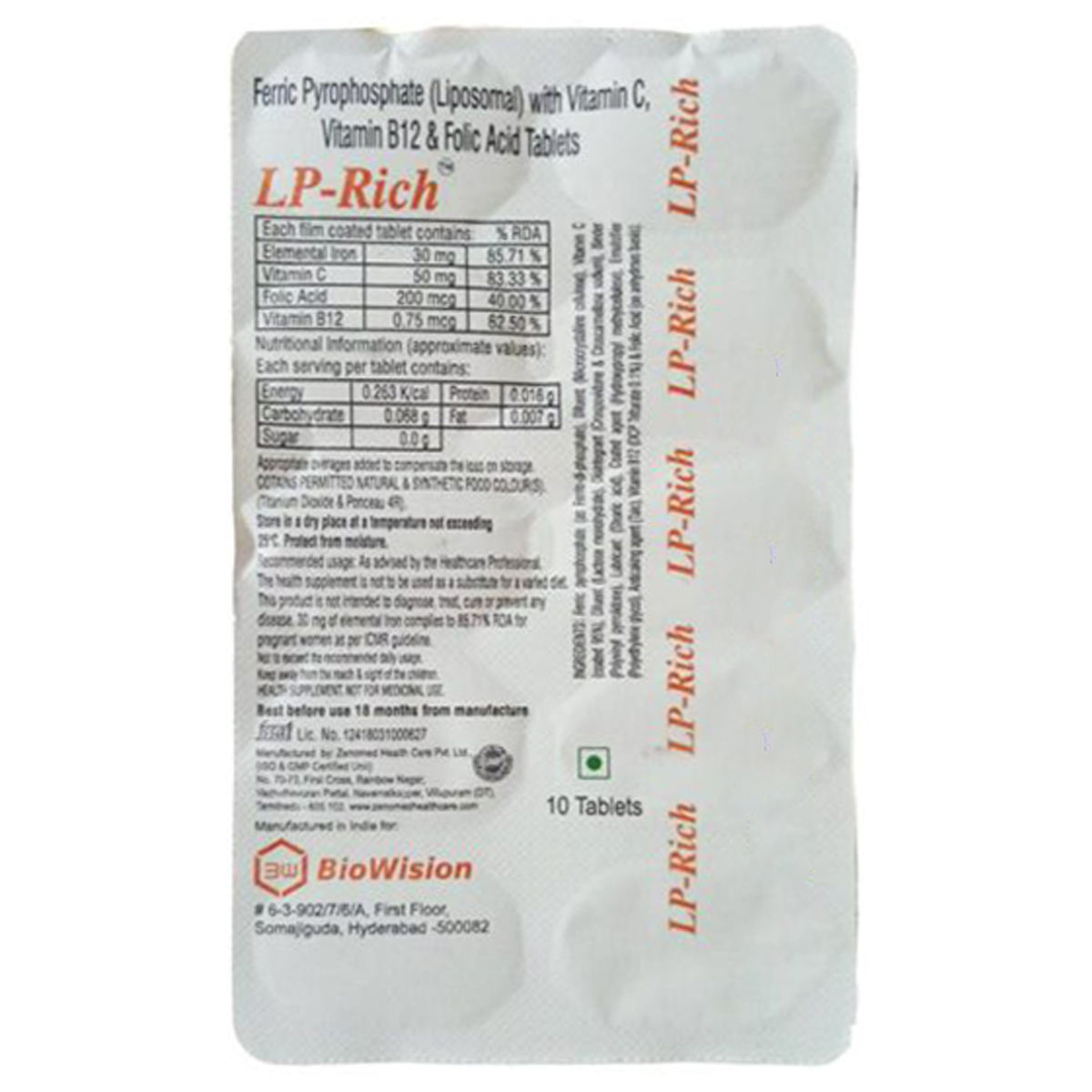 Buy LP-Rich Tablet 10's Online