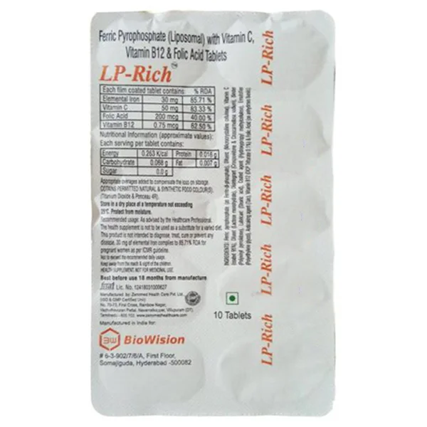 LP-Rich Tablet 10's, Pack of 10 TabletS