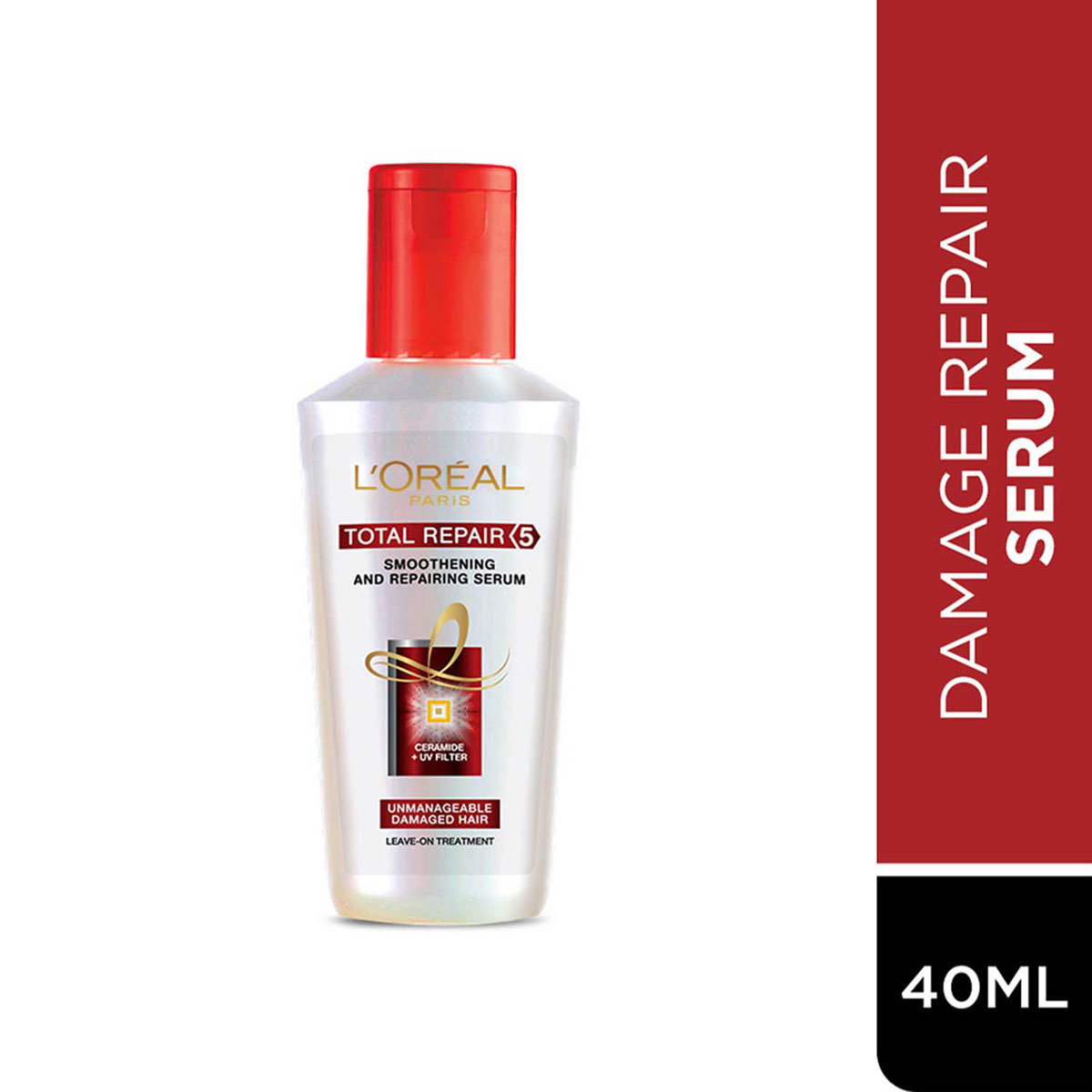 L'Oreal Paris Total Repair 5 Instant Smoothing & Nourishing Oil Serum, 40 ml, Pack of 1 L'Oreal Paris Total Repair 5 Instant Smoothing & Nourishing Oil Serum, 40 ml, Pack of 1