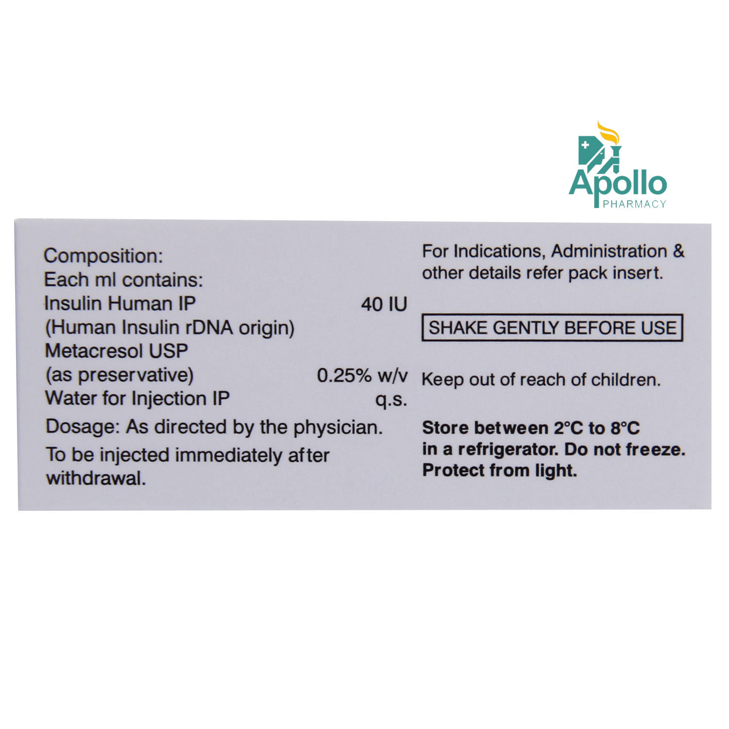 Lupisulin R 40IU/ml Solution for Injection 10 ml, Pack of 1 INJECTION Lupisulin R 40IU/ml Solution for Injection 10 ml, Pack of 1 INJECTION