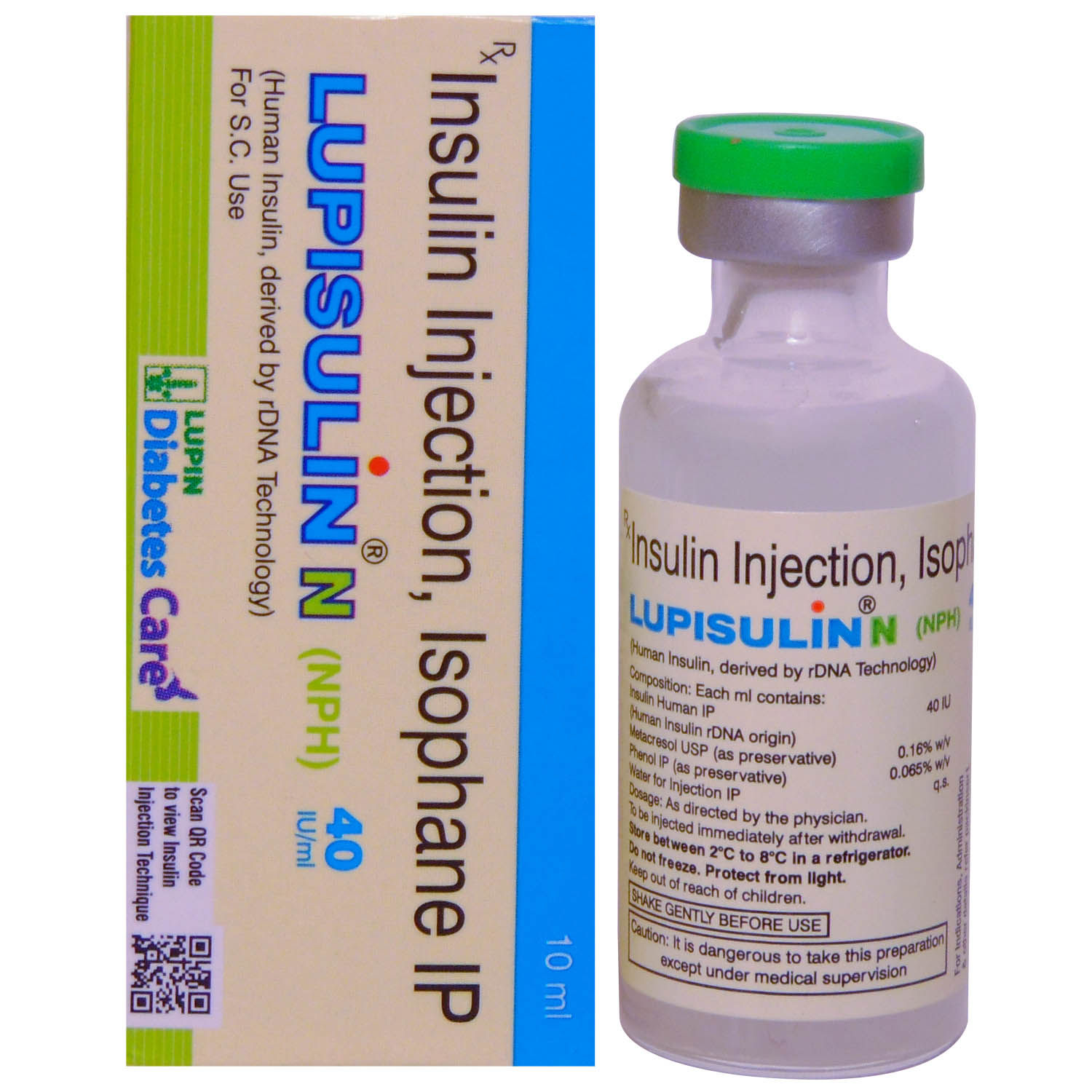 Buy Lupisulin N (NPH) 40IU/ml Injection 10 ml Online